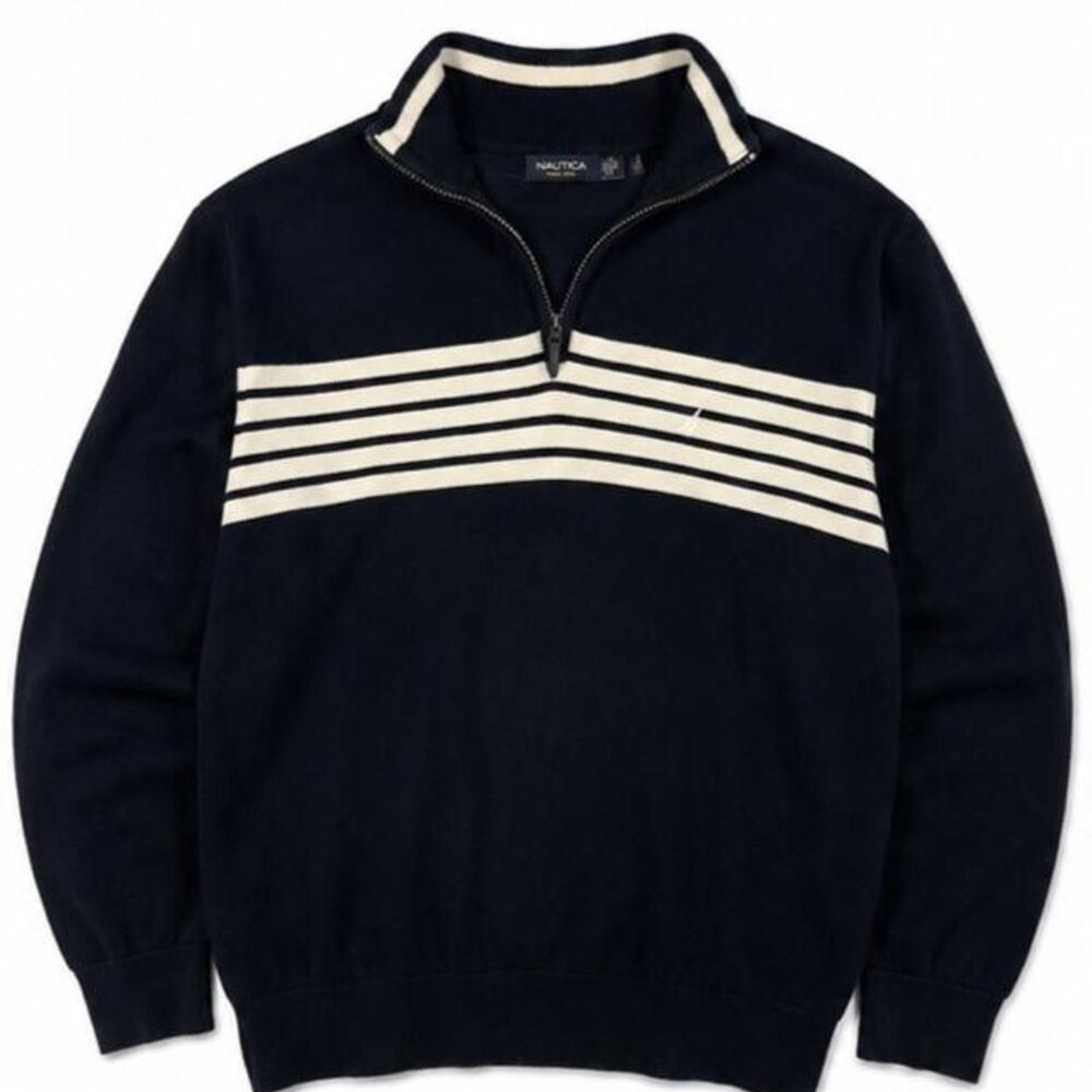 Nautica Men's Navy and Blue Sweatshirt